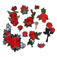 embroidered flower iron on patches for clothing t shirt diy sewing applications clothes patch apparel badges embroidery patches