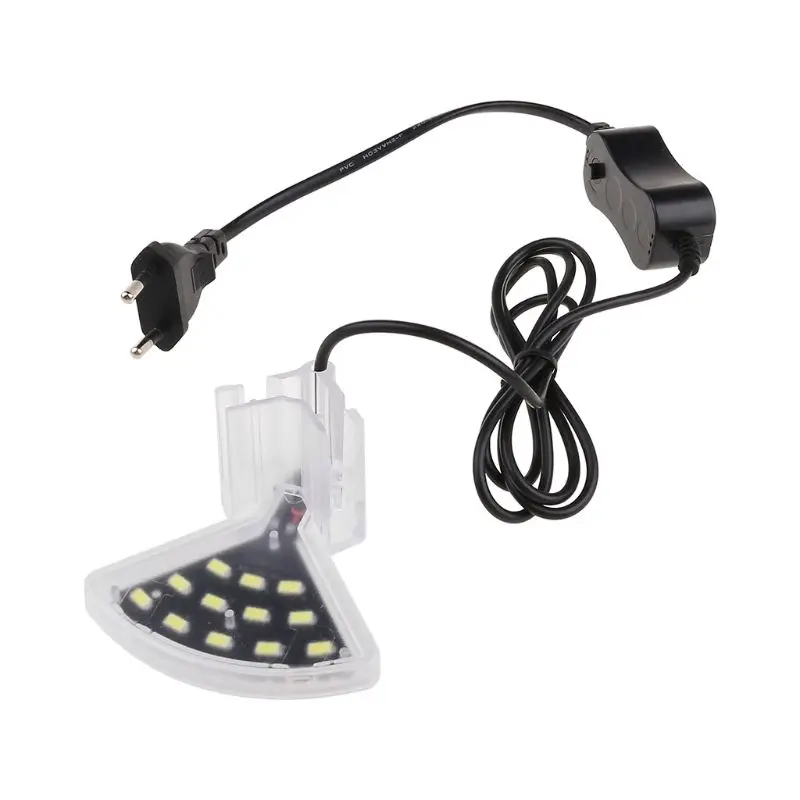 

EU 100-240V LED Clip-on Fish Tank Aquarium Lighting Bulb White Light K3NA