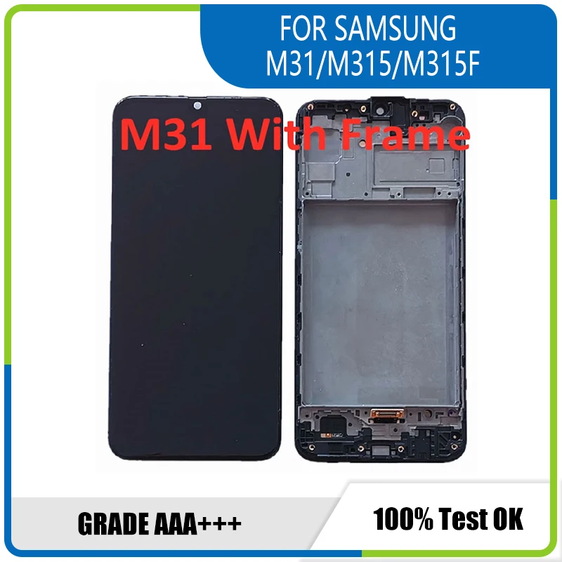 

100% Оригинальный 6,4 ''ЖК-дисплей сенсорный экран дигитайзер в сборе для Samsung Galaxy M31 M315 M315F Pantalla запасные части 100% или