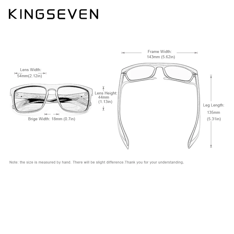 Солнцезащитные очки KINGSEVEN N751 мужские поляризационные с зеркальными линзами для