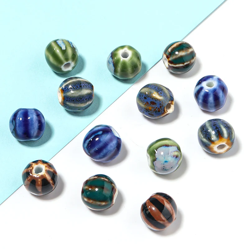 

20 шт., керамические бусины в виде тыквы, 11,5 мм