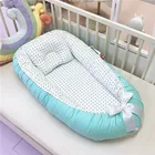 Портативное детское гнездо для новорожденных, хлопковая люлька, кроватка для новорожденных, дорожная уличная Удобная моющаяся кровать YHM053