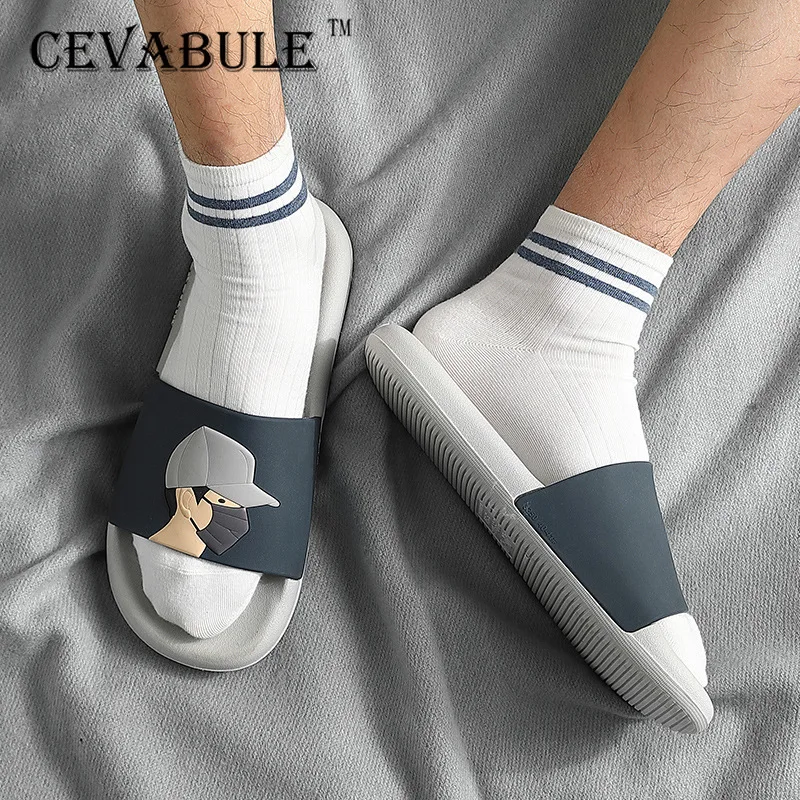 

Cartoon Slippers Female Summer New Indoor Home Household Couple Cute Sandals and Slippers Men's Bathroom Non-slip GYB