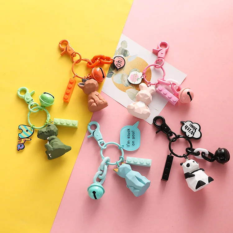 Модный геометрический животный брелок Airpods чехол динозавр панда кукла