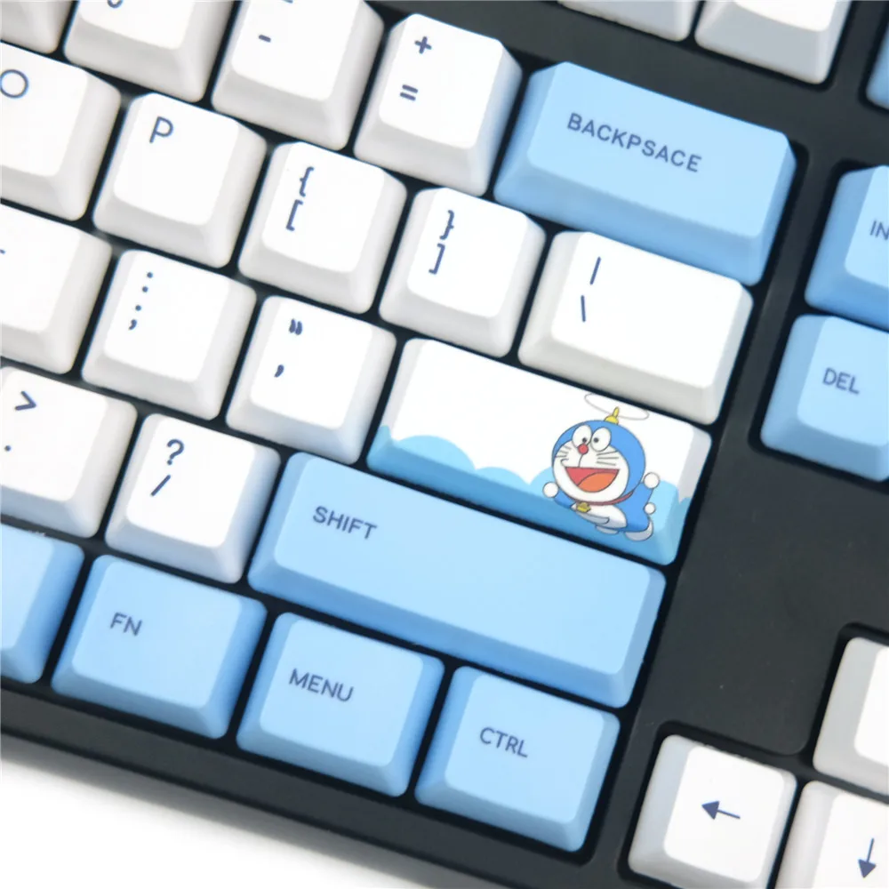 Механическая клавиатура Doraemon PBT keycaps OEM профильная с 108 клавишами сублимационная