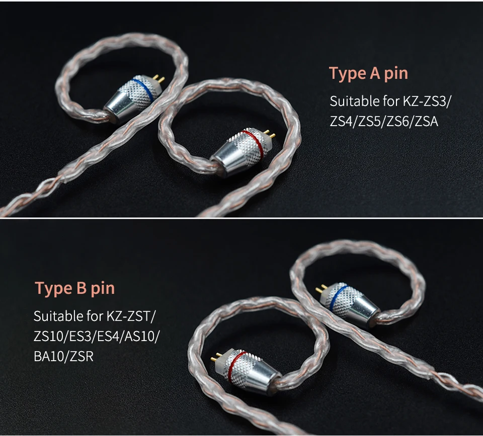 Плотным верхним ворсом KZ 3,5 мм 2Pin/интерфейсом MMCX отсоединяется 8 ядро Медь серебро смешанные кабель Применение для SE846 плотным верхним ворсом KZ AS10/BA10/AS06/ZS10/ZS4/ZS5/ZS6/ZSA/ED16/ZST/ES4