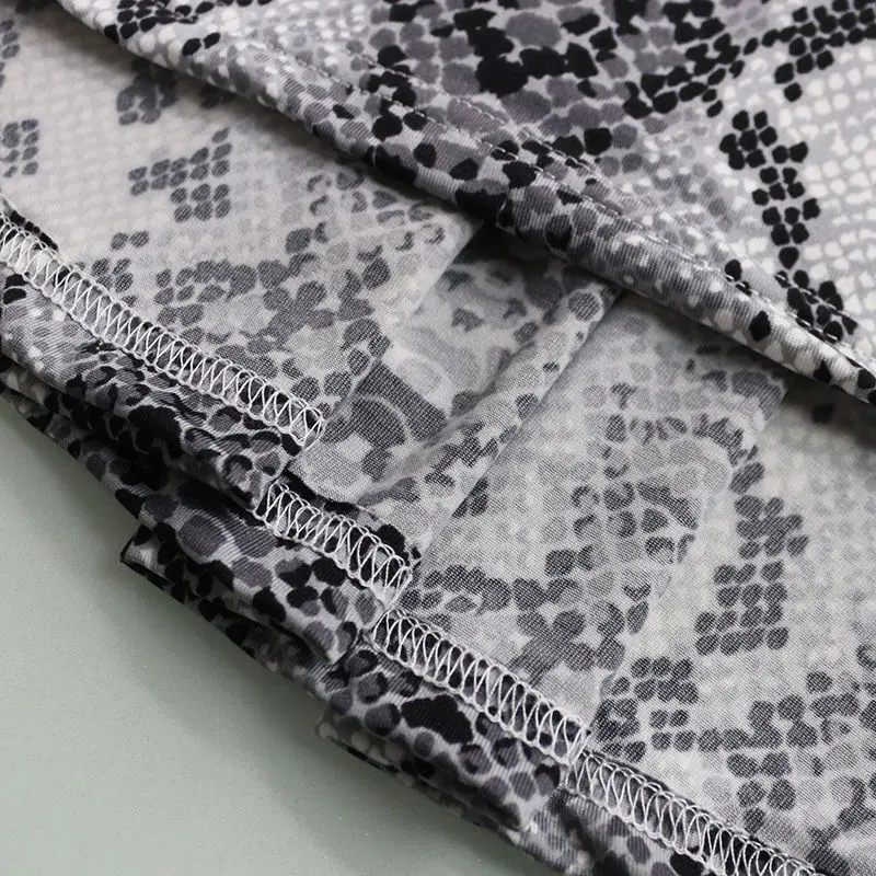 Женская юбка макси в пол повседневная облегающая пляжная из змеиной кожи с