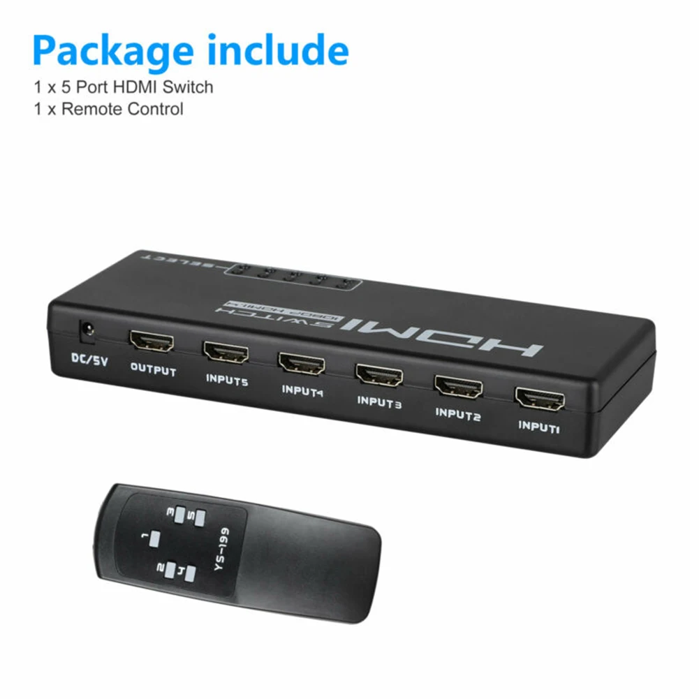 3D HDMI переключатель 1080p 5 портов Переключатель Селектор сплиттер концентратор |