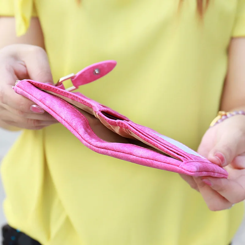 JIULIN женский короткий клатч с застежкой-защелкой винтажный матовый кошелек