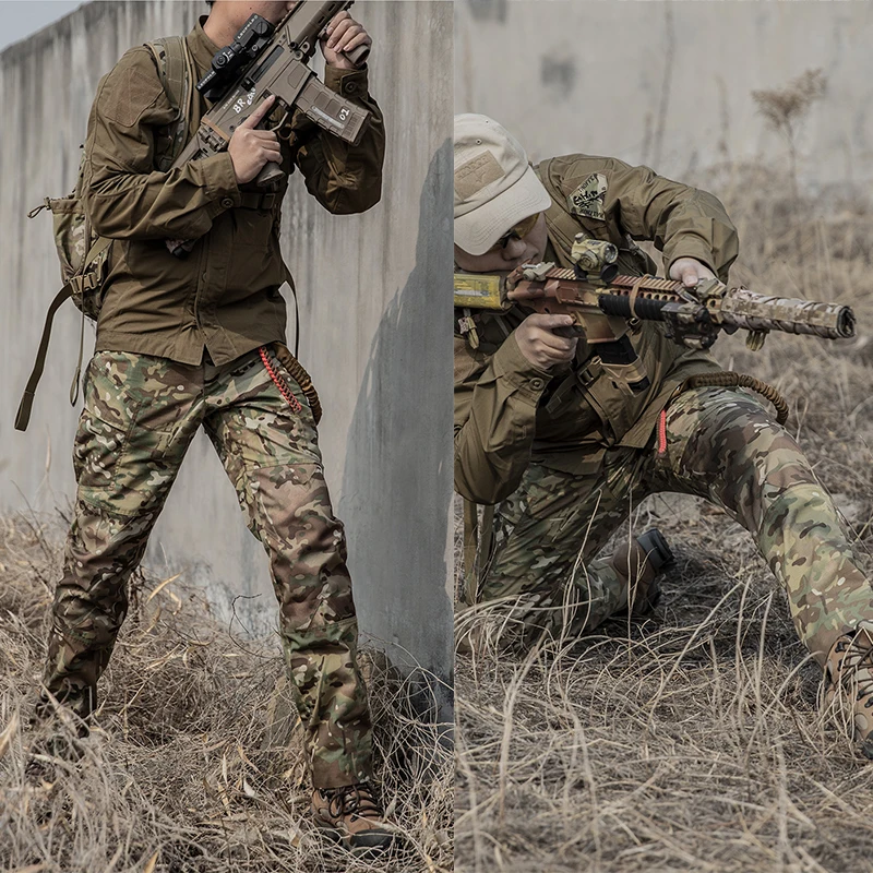 

Hunting Pants Men Outdoor Airsoft Tactical Pants Knee Reinforced Airsoft Durable Military Cloth Army Camouflage Cargo Pants
