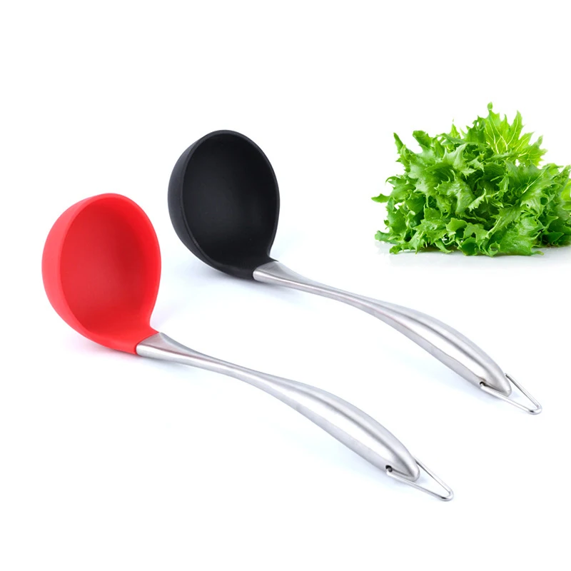 1 набор кухонных инструментов силиконовая кухонная утварь Ложка металлическая