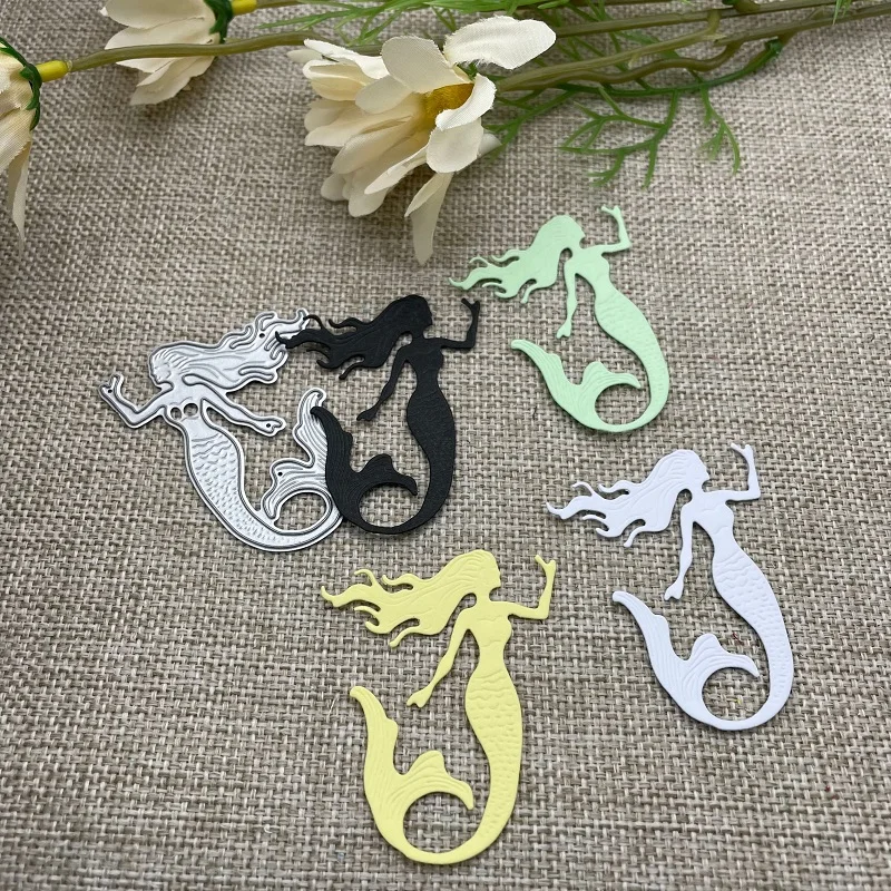 

Mermaid decoration Metal Cutting Dies Stencils For DIY Scrapbooking Decorative Embossing Handcraft Die Cutting Template Mold