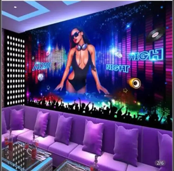 Пользовательские фото обои 3d настенные фрески современный крутой ночной клуб DJ