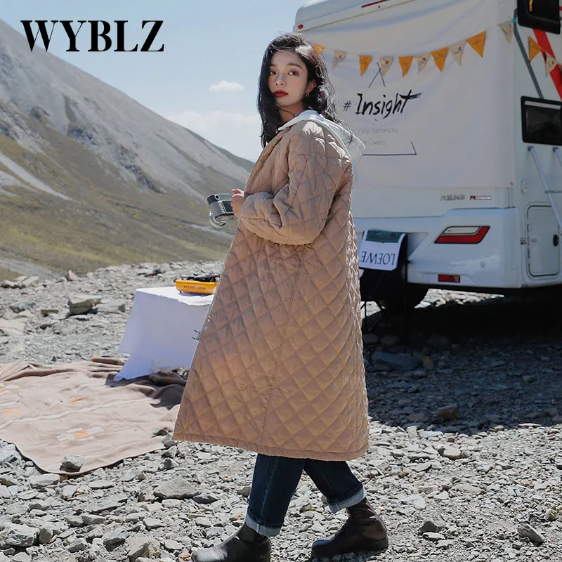 Winter Jackets for Women 2021 Korean Elegant Casual Long Cotton Jacket Female Loose Oversized Padded Hooded Coat Womens Clothing