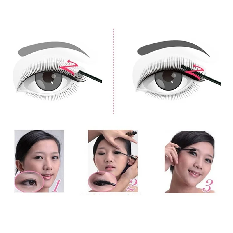 

Natural 3D Mascara Fiber Waterproof Black Mascara Eyelash Long Curling Lashes Extension Makeup Fluffy Volume Makeup Gift TSLM2