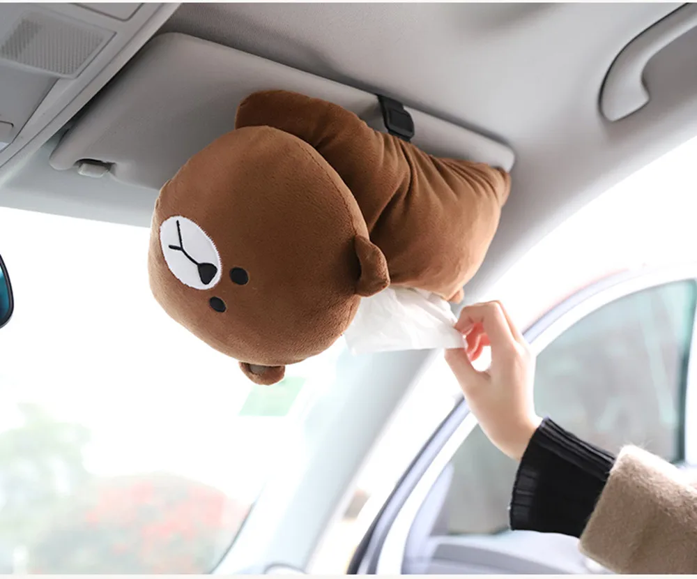 Creative Car Tissue Box Cover Cute Shiba Inu Dog Plush Toy Armrest Holder For Seat Back Hanging Napkin Dispenser | Автомобили и
