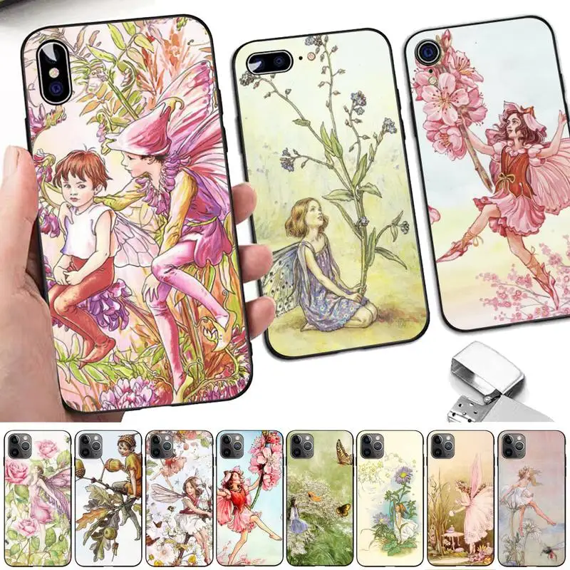 

Beautiful Flower Fairy Illustration Phone Case for iPhone 11 12 13 mini pro XS MAX 8 7 6 6S Plus X 5S SE 2020 XR case