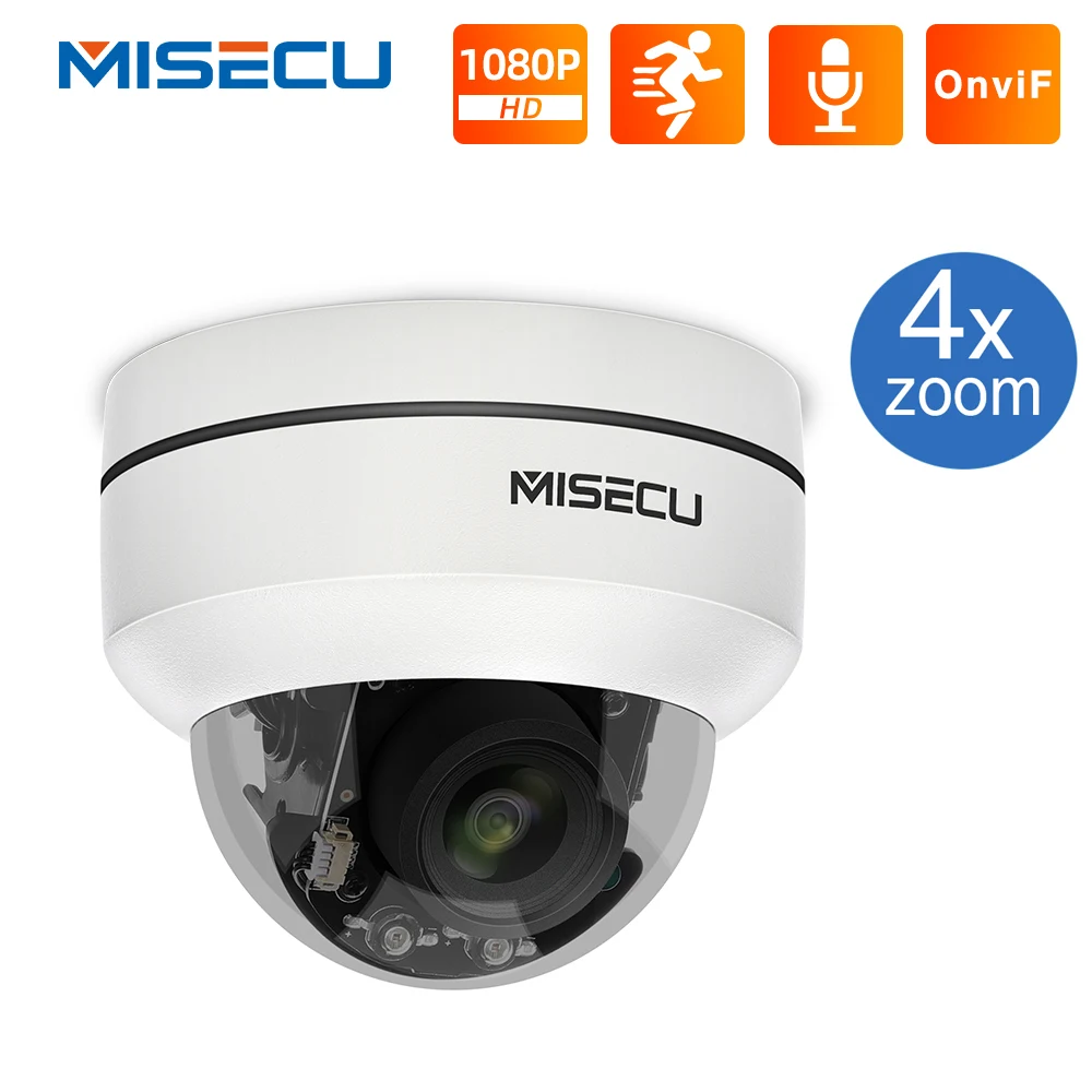 IP камера MISECU HD 2 МП POE 48 В 4 кратный оптический зум|Камеры видеонаблюдения| |