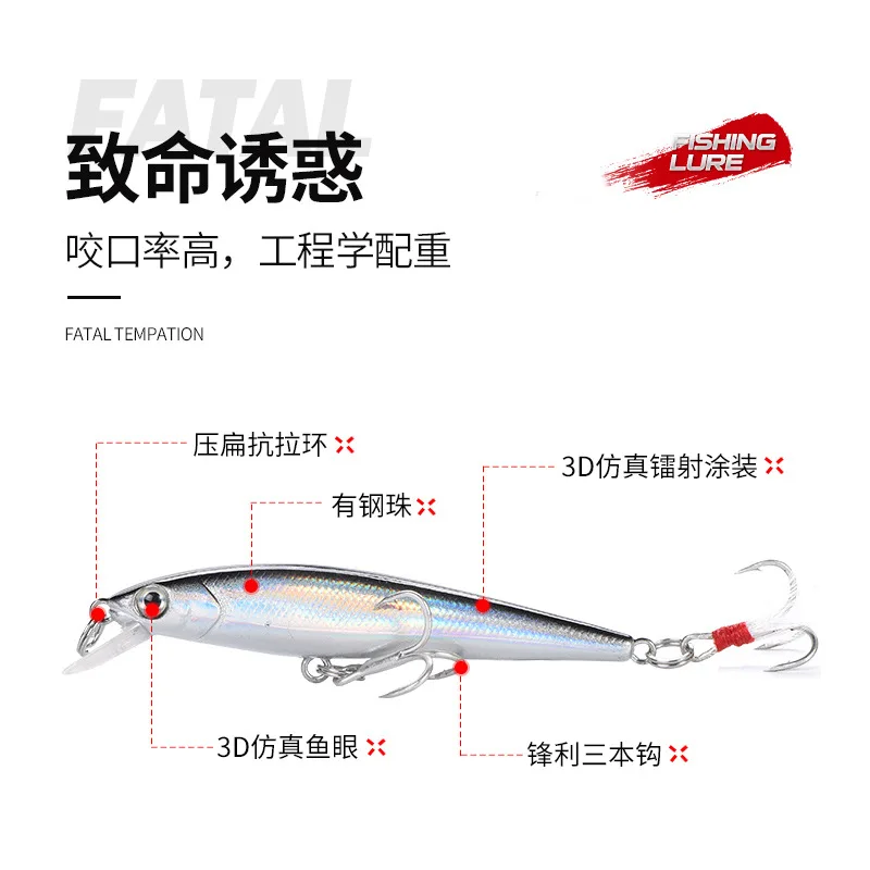 Приманка для рыбалки Minnow Iscas искусственная жесткая приманка 3D глаза приманки