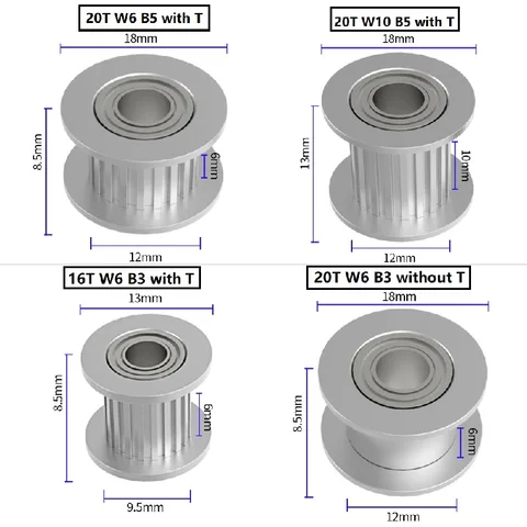 10 шт. Шкив GT2 20 зубов Kee Pang T2-5-B0407