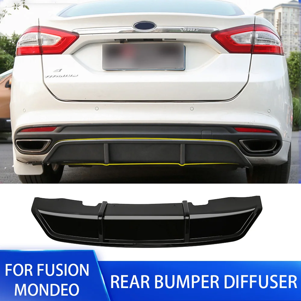 Диффузор заднего бампера комплект для Ford Mondeo Fusion 2013 2014 2015 2016 АБС пластик