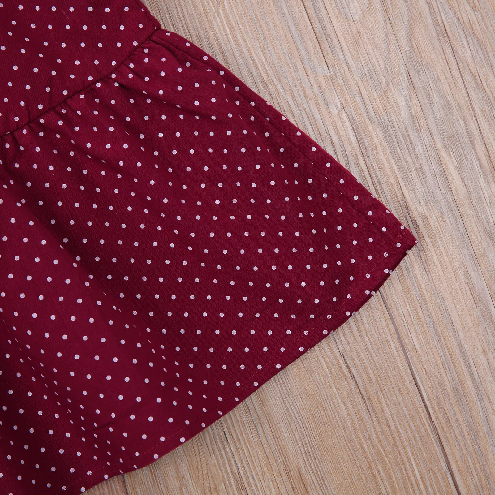 

Lovely Kids Girls Romper/Dress Polka Dot Print Ruffles Short Sleeve Overalls/A-Line Dress 0-4Y