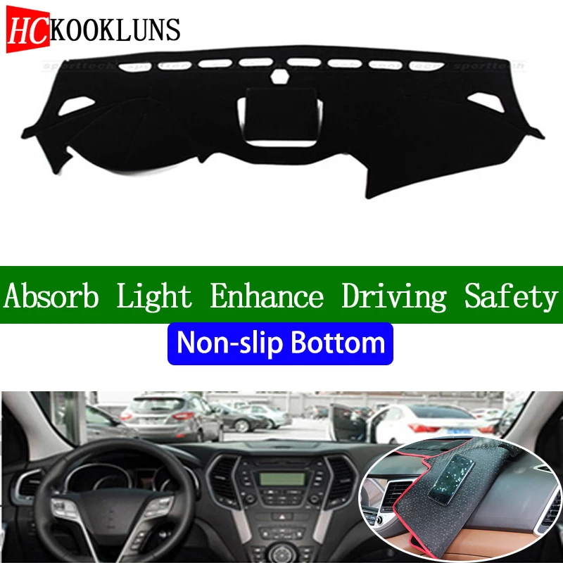 Нескользящая Нижняя крышка приборной панели для Hyundai Santa Fe IX45 Maxcruz 2013 2014 2015 2016 2018