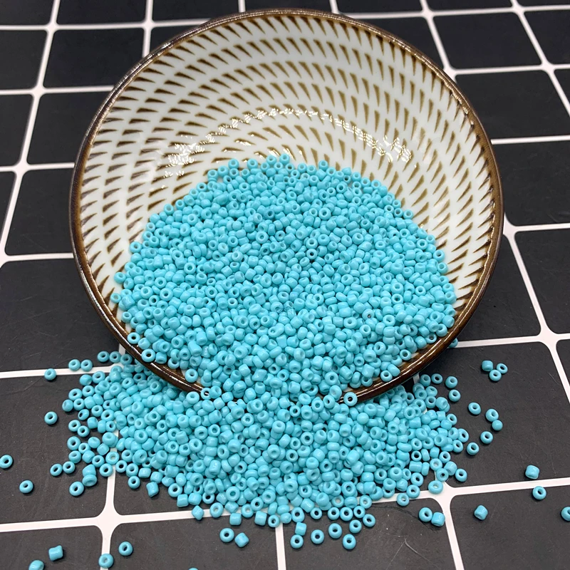 

New 2 3 4mm Size Glass With Seed Spacer beads Jewelry Making Fitting Cyan