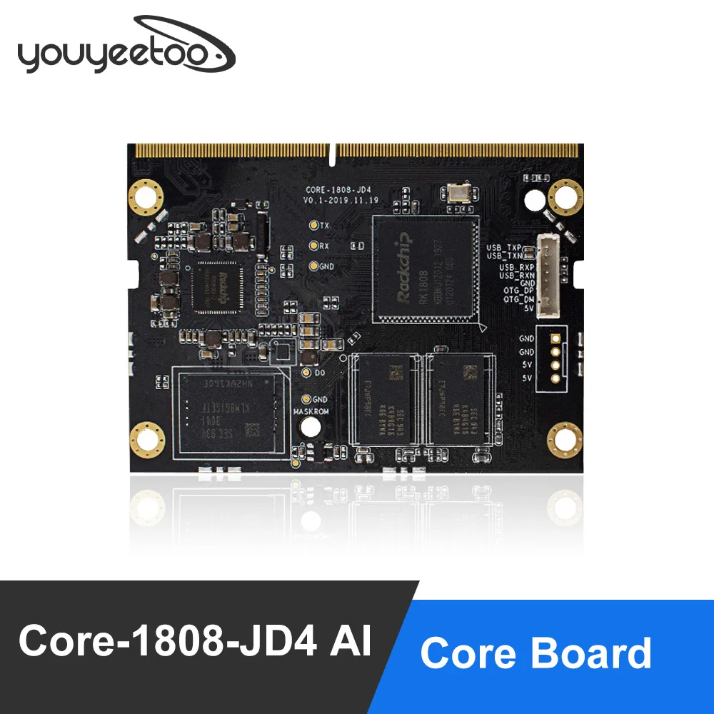 Двухъядерный процессор Smartfly Firefly Core-1808-JD4 ИИ-процессор RK1808 Cortex-A35 поддержка