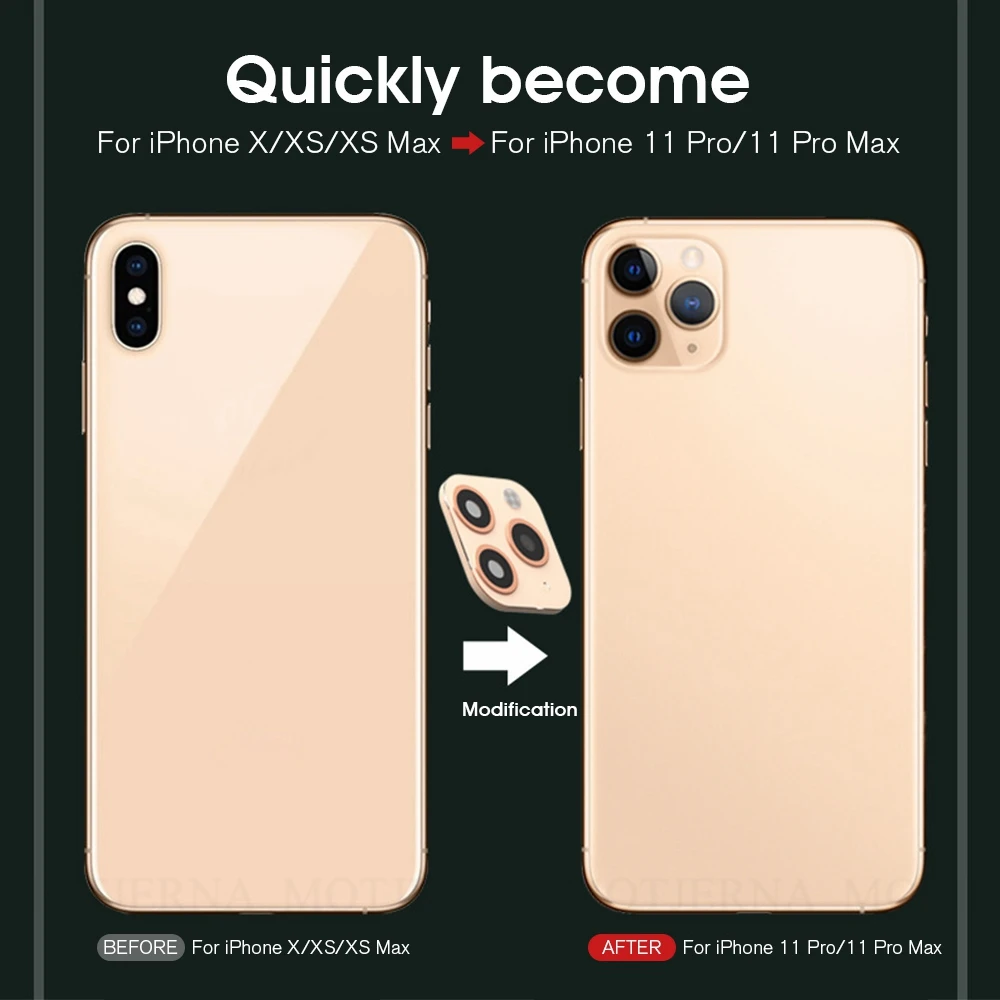 Titanium Alloy Protective Cover Case For iPhone X XS MAX Seconds Change 11 Pro Camera Lens Protector |