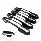 Для Toyota Highlander XU70 2020 2021 2022 углеродное волокно Автомобильная дверная ручка чаша крышка Декор стикер Стайлинг Аксессуары