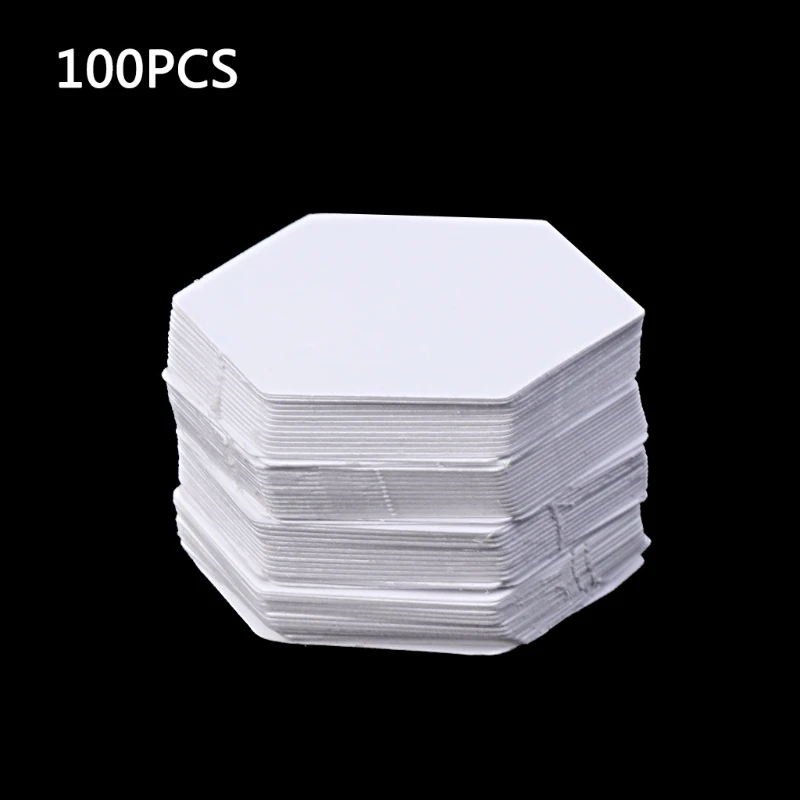 

100Pcs Hexagon Templates for Patchwork Paper Quilting Sewing Craft DIY Six Sizes B85C