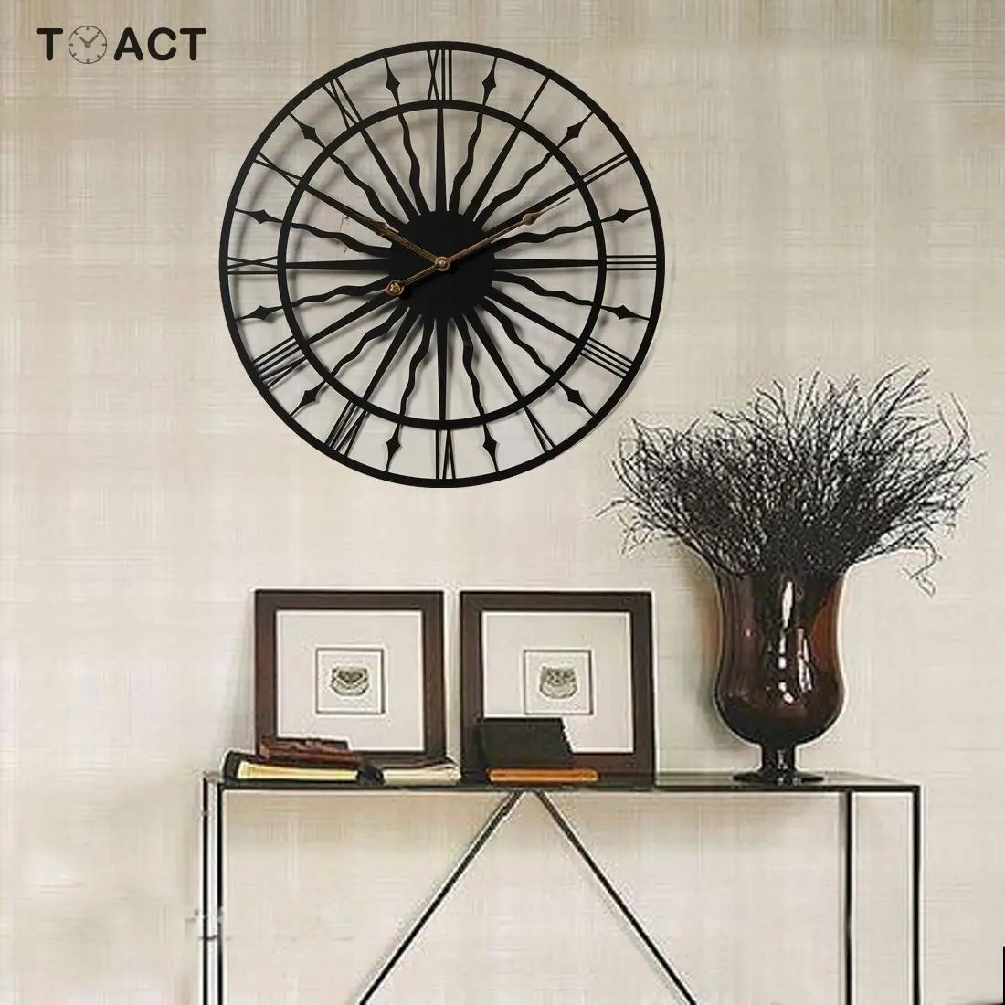 Настенные часы современный дизайн Короткие 3D бесшумные в европейском стиле для