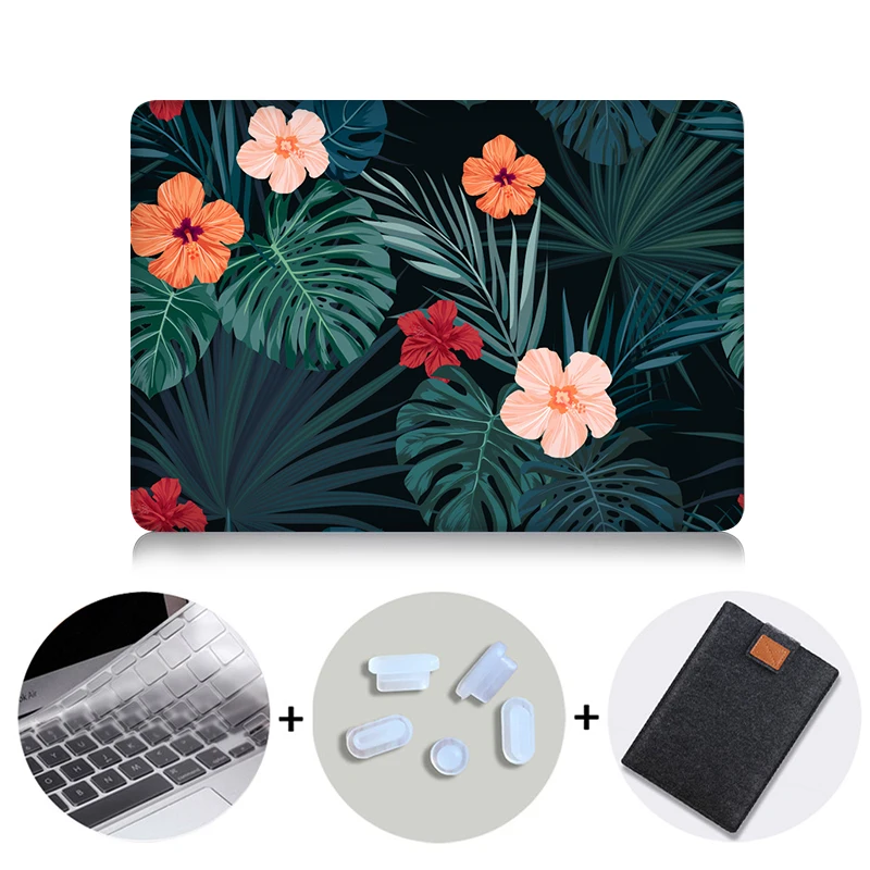 MTT чехол для ноутбука Macbook Pro retina 13 15 с сенсорной панелью тропические растения чехол для macbook Air 11 13 12 дюймов Funda - Цвет: MB12