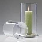 Прозрачный стеклянный подсвечник диаметром 7 см в скандинавском стиле, украшение для дома, романтический подсвечник