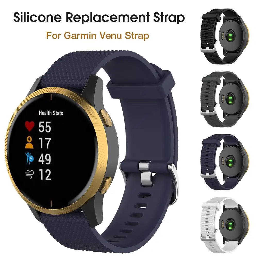 Силиконовые спортивные часы ремешок браслет для Garmin Venu Vivoactive 3 vivomove HR Amazfit GTS Samsung