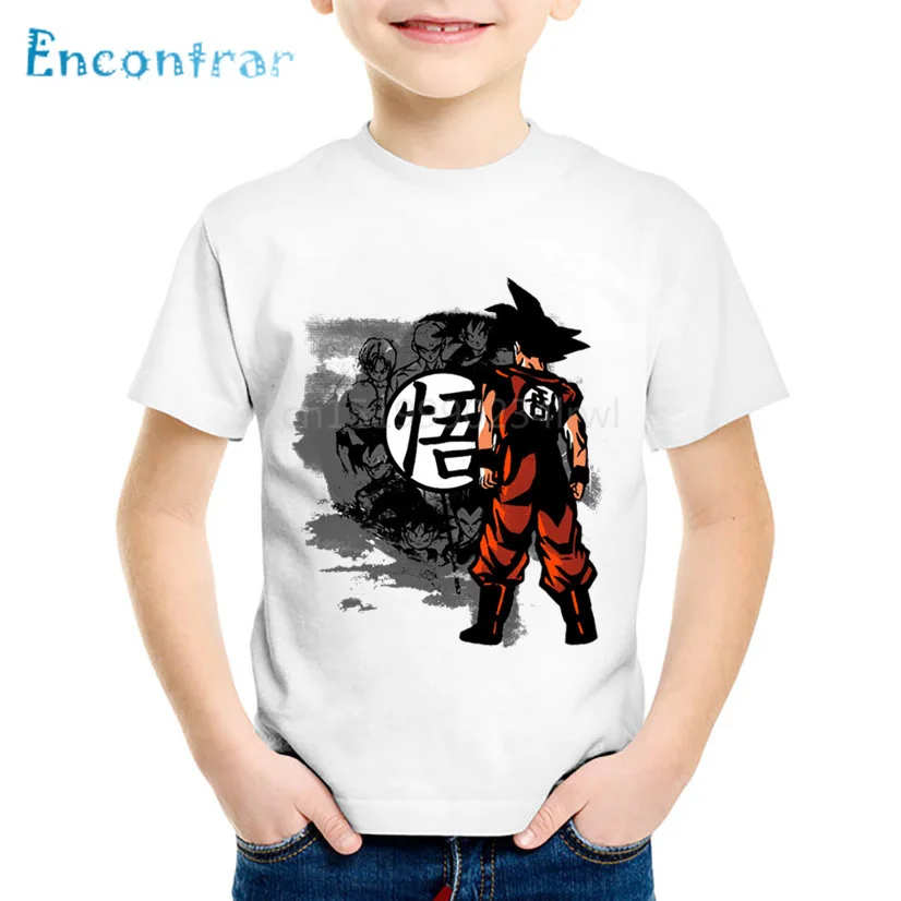 Детские футболки с принтом Dragon Ball Z Super Saiyan Goku детские летние топы для мальчиков и