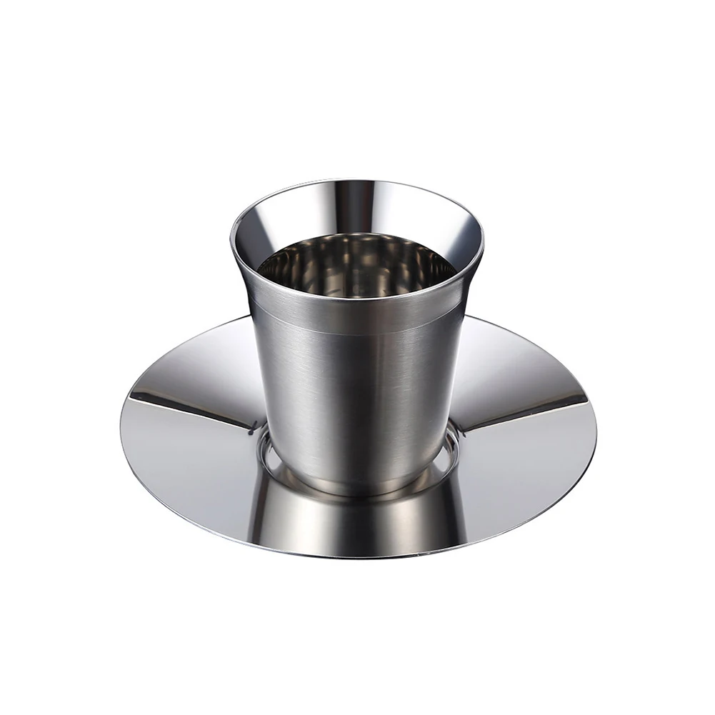 

Double Wall Stainless Steel Coffee Mug 80ml/160ml Portable Cup Travel Tumbler Coffee Jug Milk Tea Cups Office Water Mugs