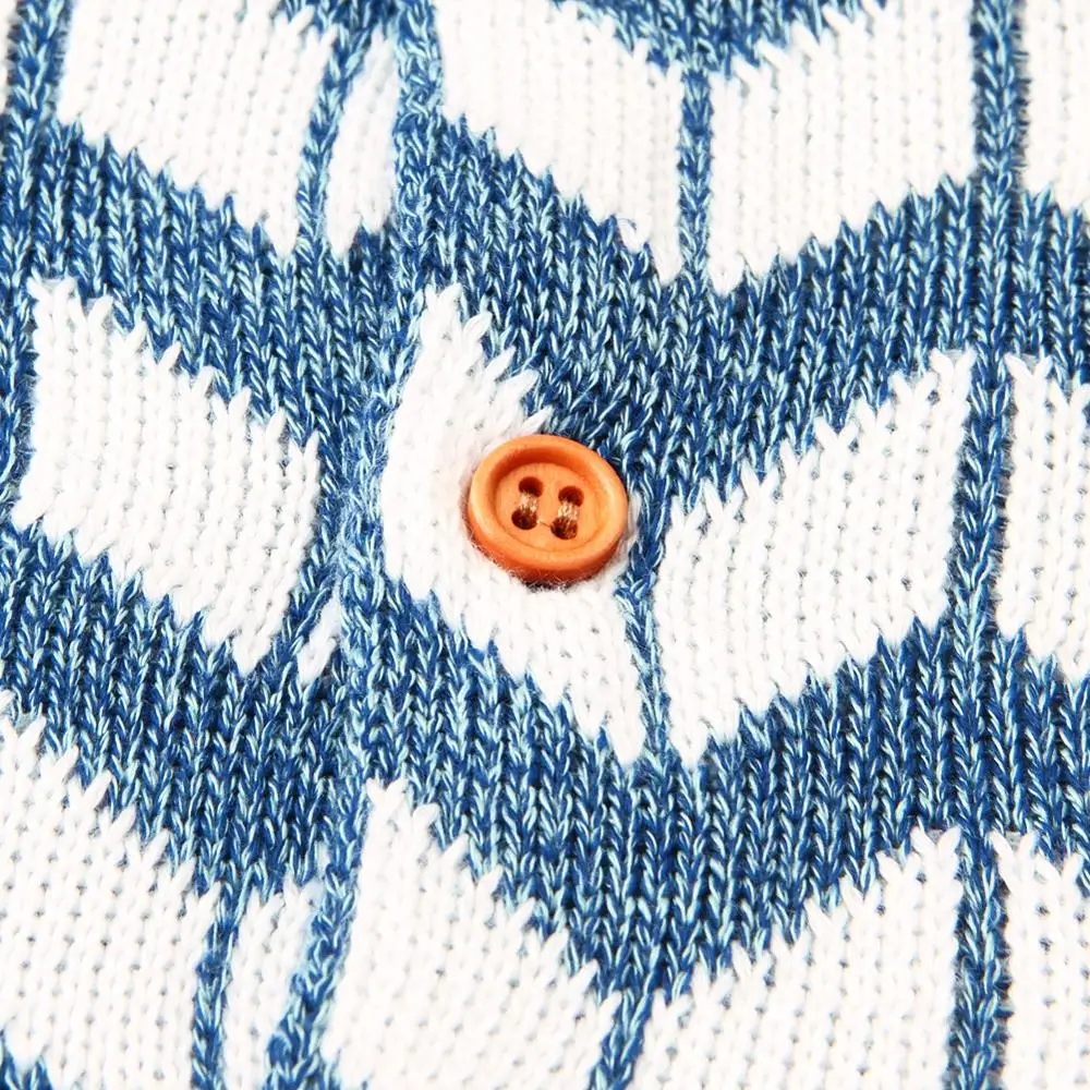 

Spring / Autumn Infants' One-Piece Knitted Creeper Long Single Breasted Wave Pattern Unisex Sweater In Europe and America