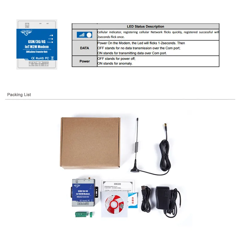 iot m2m modem gsm 3g 4g dtu supports programmable handshake message transparent transferring sms with ttl rs485 port d223 free global shipping