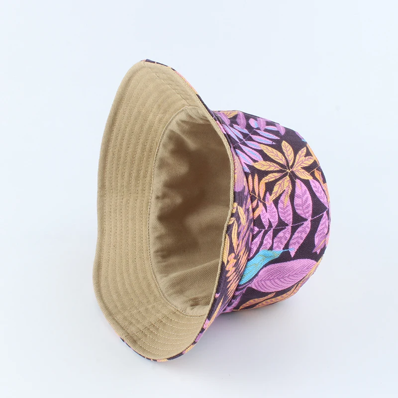 

Unisex Summer Foldable Panama Bucket Hat Women Outdoor Cotton Fishing Hunting Hat Men Reversible Bucket Cap Chapeau Sun Hat