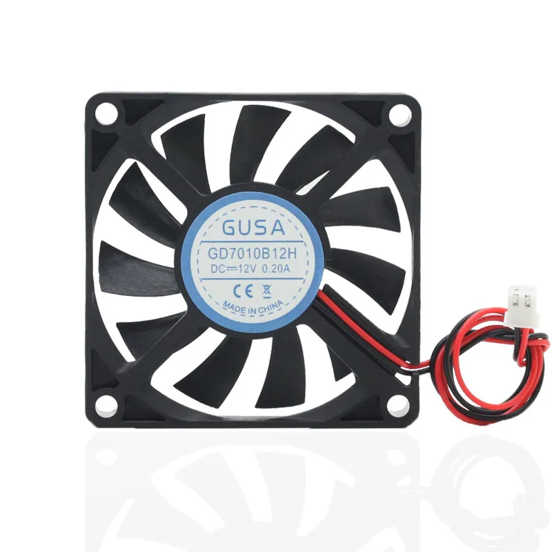 

GUSA GD7010B12H 12V 7010 7CM ultra thin mute dual ball chassis video card cooling fan 70x70x10mm cooler