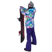 girls snow suit jacket strap pant outdoor sports outfit snowboarding clothing waterproof winter costume ski wear for women