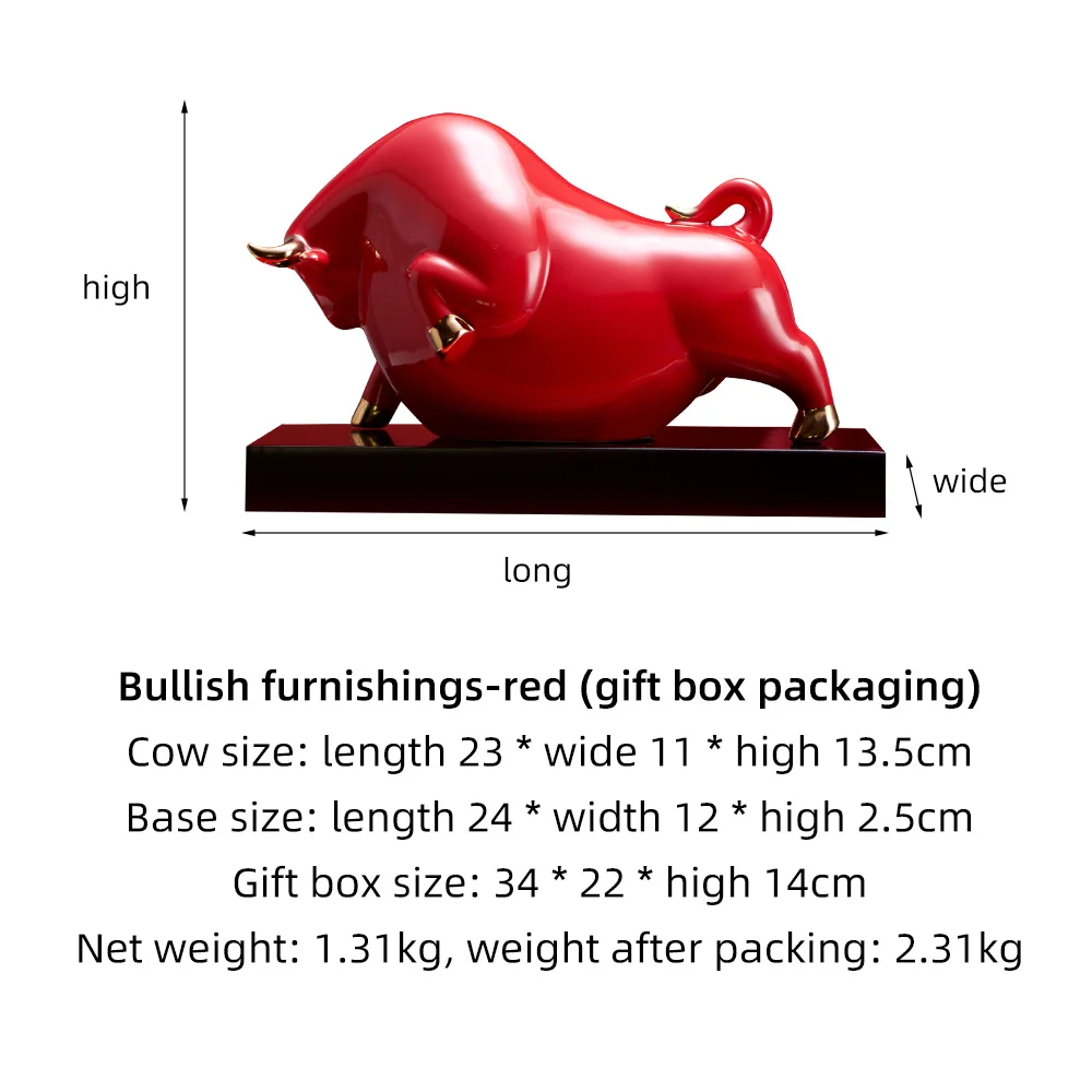 

Ceramic Bull Home Decoration Modern Home Decoration Accessory Gift Living Room Decoration Statues for Decoration