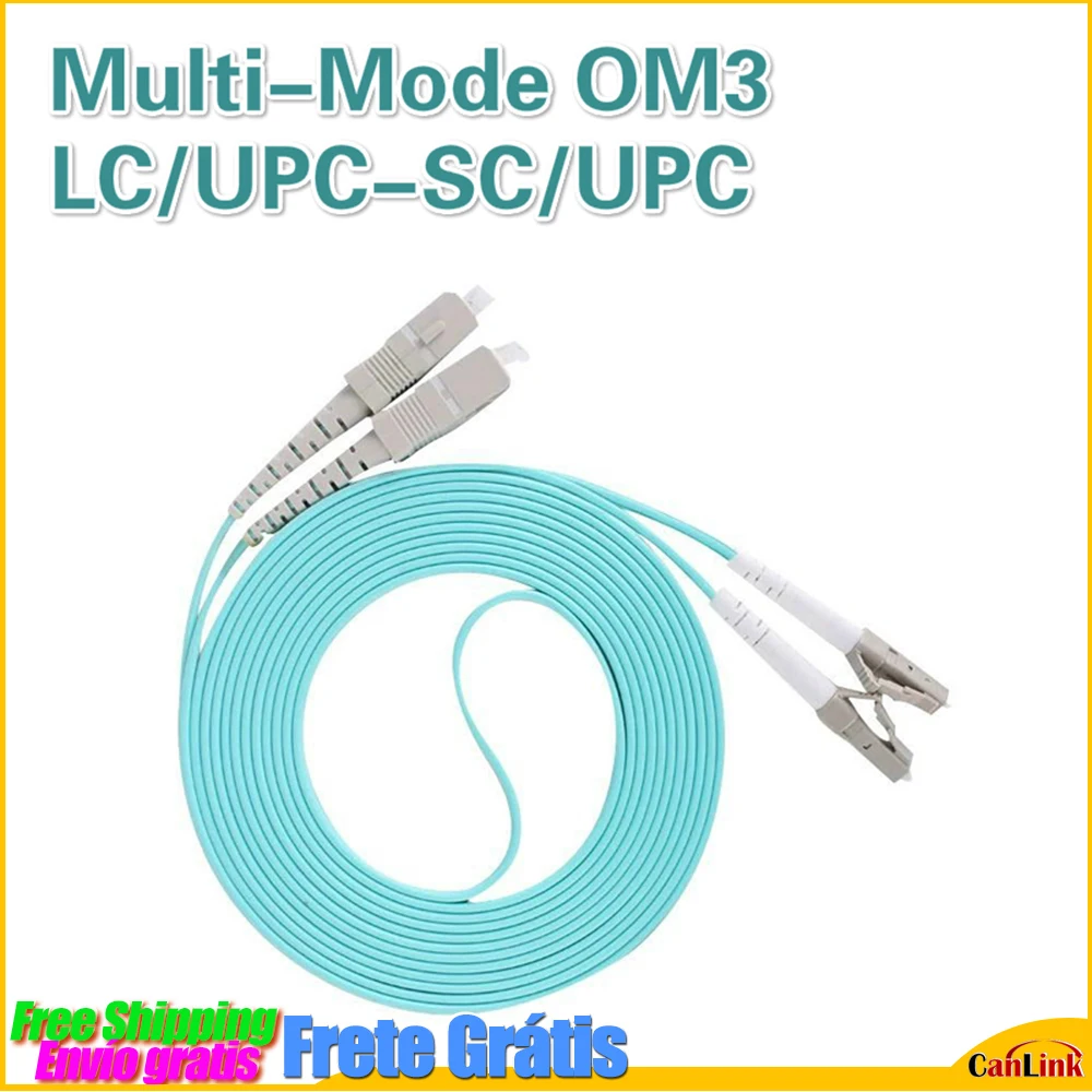 

Multi-Mode OM3 LC/UPC-SC/UPC Fiber Cable Multimode Duplex Fiber Optical Jumper Patch Cord