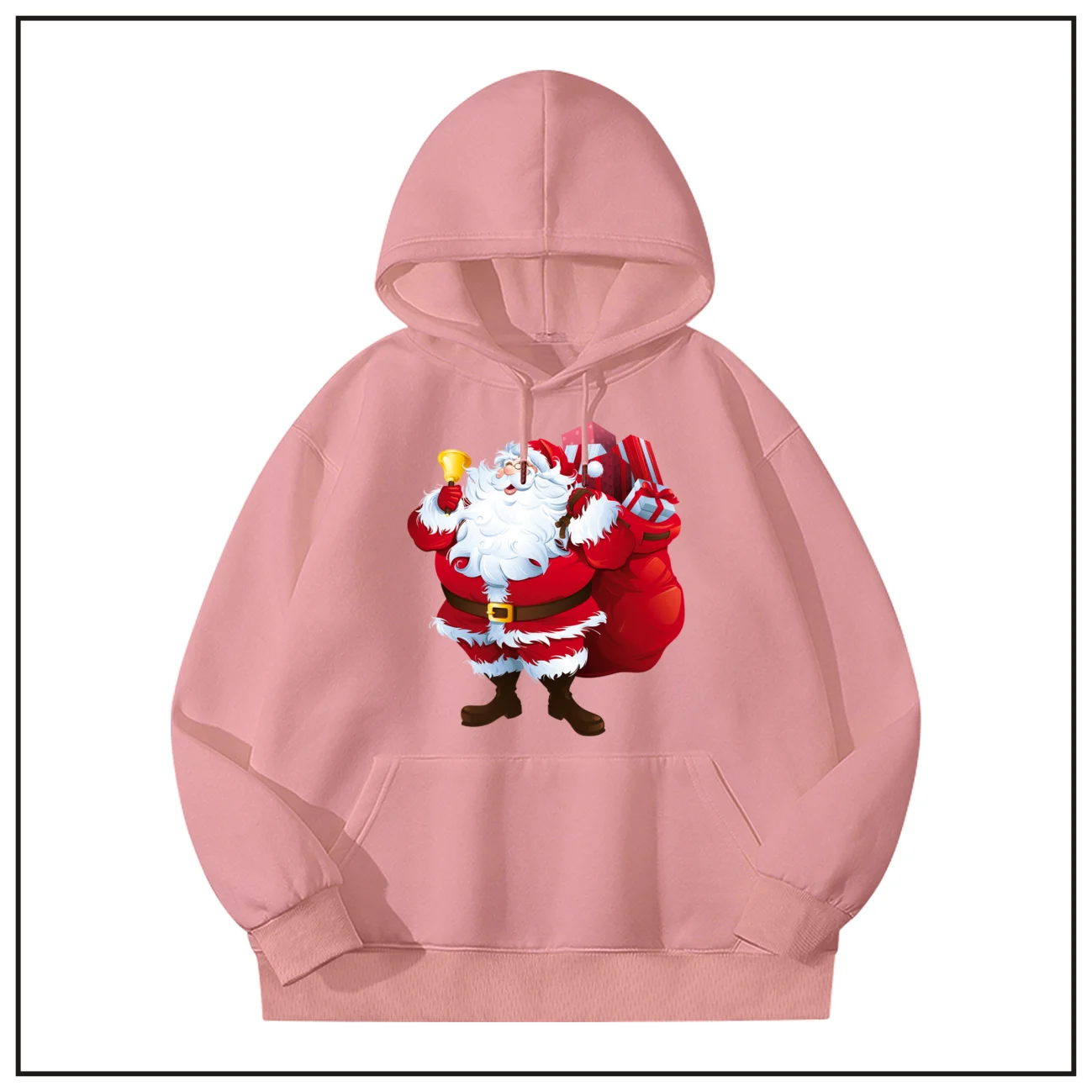 

2021 Santa Claus Cartoon Print Hoodie Christmas Clothes Cotton Pullover Sweatshirt Oversized Hoodies For Men Teens LM-112213
