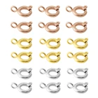 Пружинная Застежка-Кольцо из нержавеющей стали с открытым соединительным кольцом, застежка для ювелирных изделий для цепочек, ожерелий, браслетов, соединители, изготовление ювелирных изделий, 5 шт.