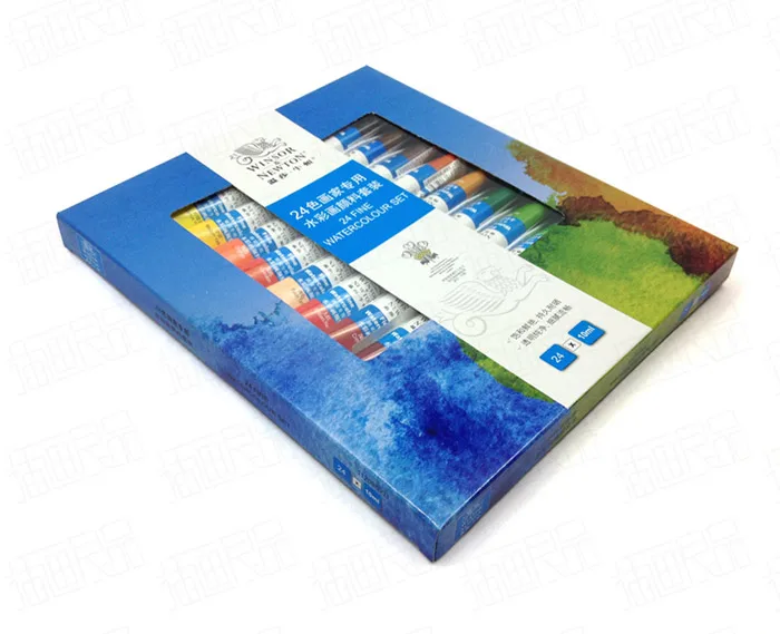 

Genuine Windsor Newton 24 Color Transparent Watercolor Paint Set 10ml Tube Transparent Water Color Acuarelas Painting Supplies