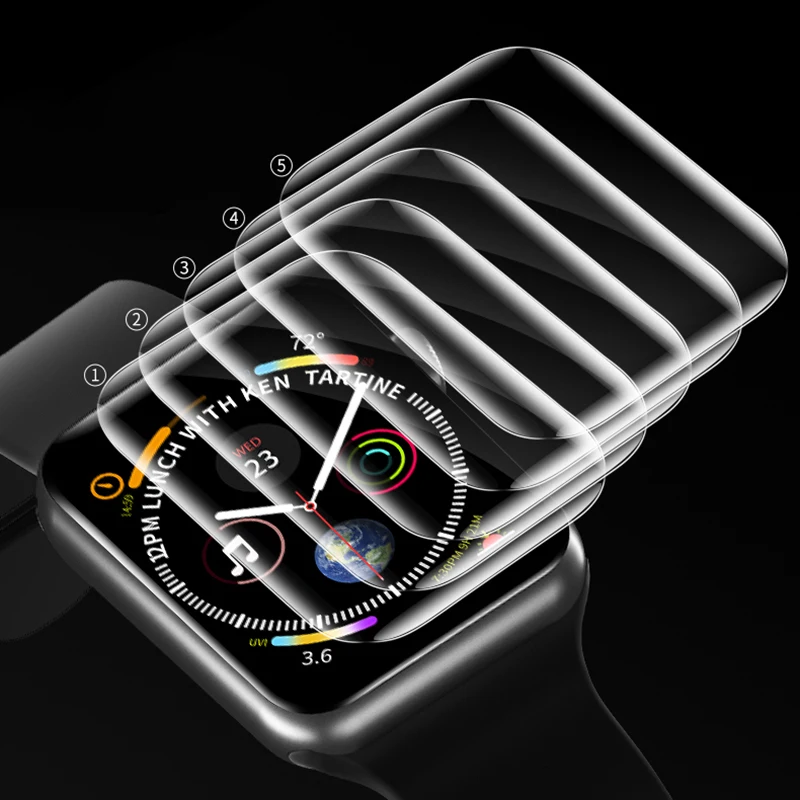 360 Полное покрытие закаленное стекло для наручных часов Apple Watch 38 42 40 44 мм Экран