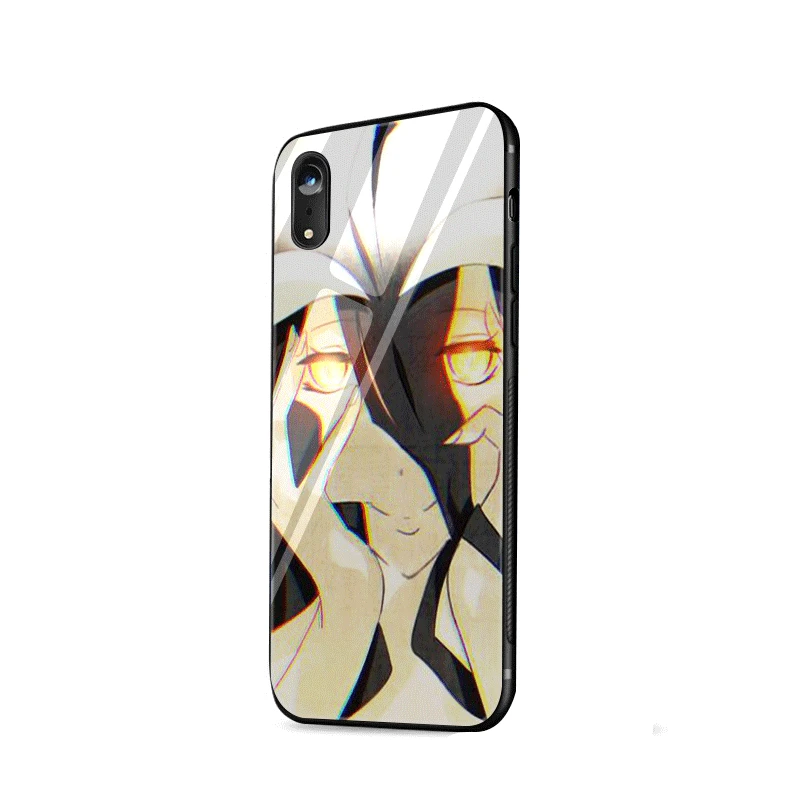 G1 Стеклянный чехол для телефона из ТПУ стекла для Apple iPhone 5 5S SE 6 6S 7 8 Plus XR X XS Max albedo Overlord - Цвет: G1